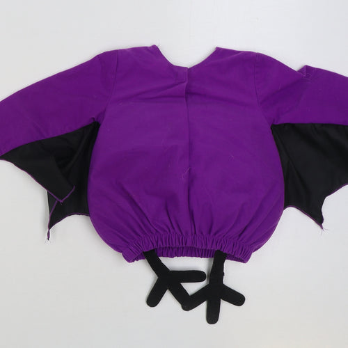 Halloween Baby Black Polyester Bodysuit Outfit/Set Size 12-18 Months Snap - Spider Fancy Dress