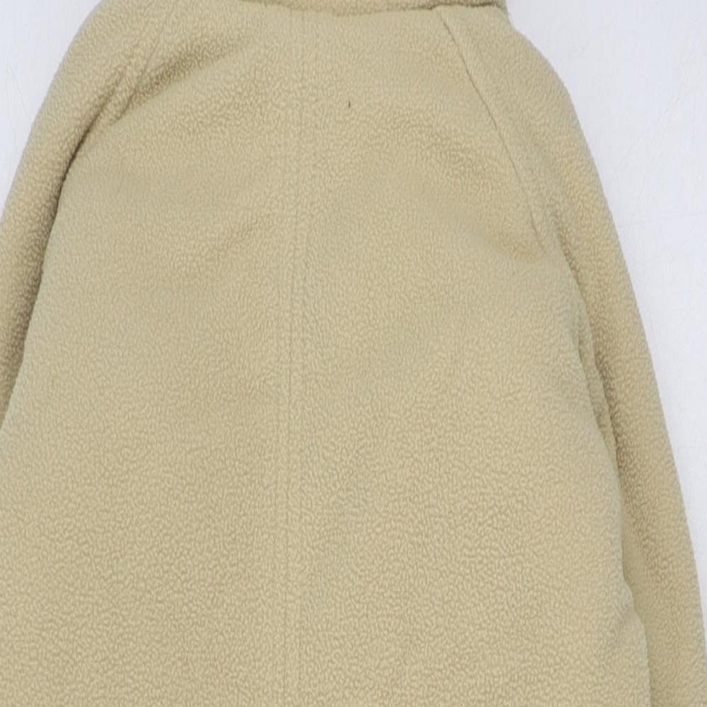 Preworn Baby Beige Overcoat Snowsuit Size 3-6 Months Zip - Teddy Bear