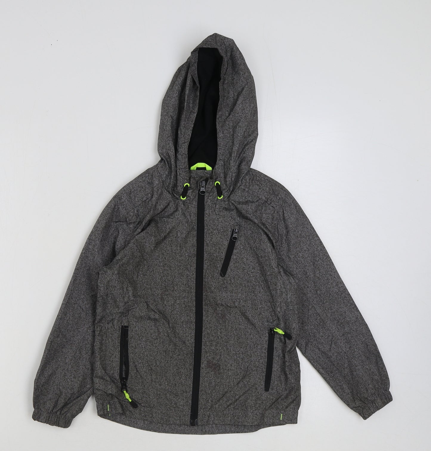 George Boys Grey Rain Coat Coat Size 6-7 Years Zip