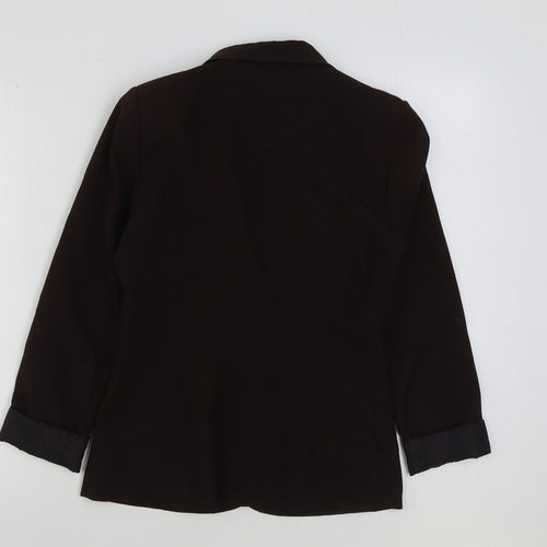 Dorothy Perkins Womens Brown Polyester Jacket Blazer Size 8