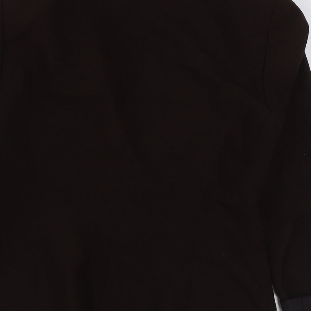 Dorothy Perkins Womens Brown Polyester Jacket Blazer Size 8