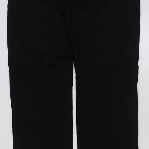 Marks and Spencer Mens Black Cotton Straight Jeans Size 34 in L31 in Regular Button