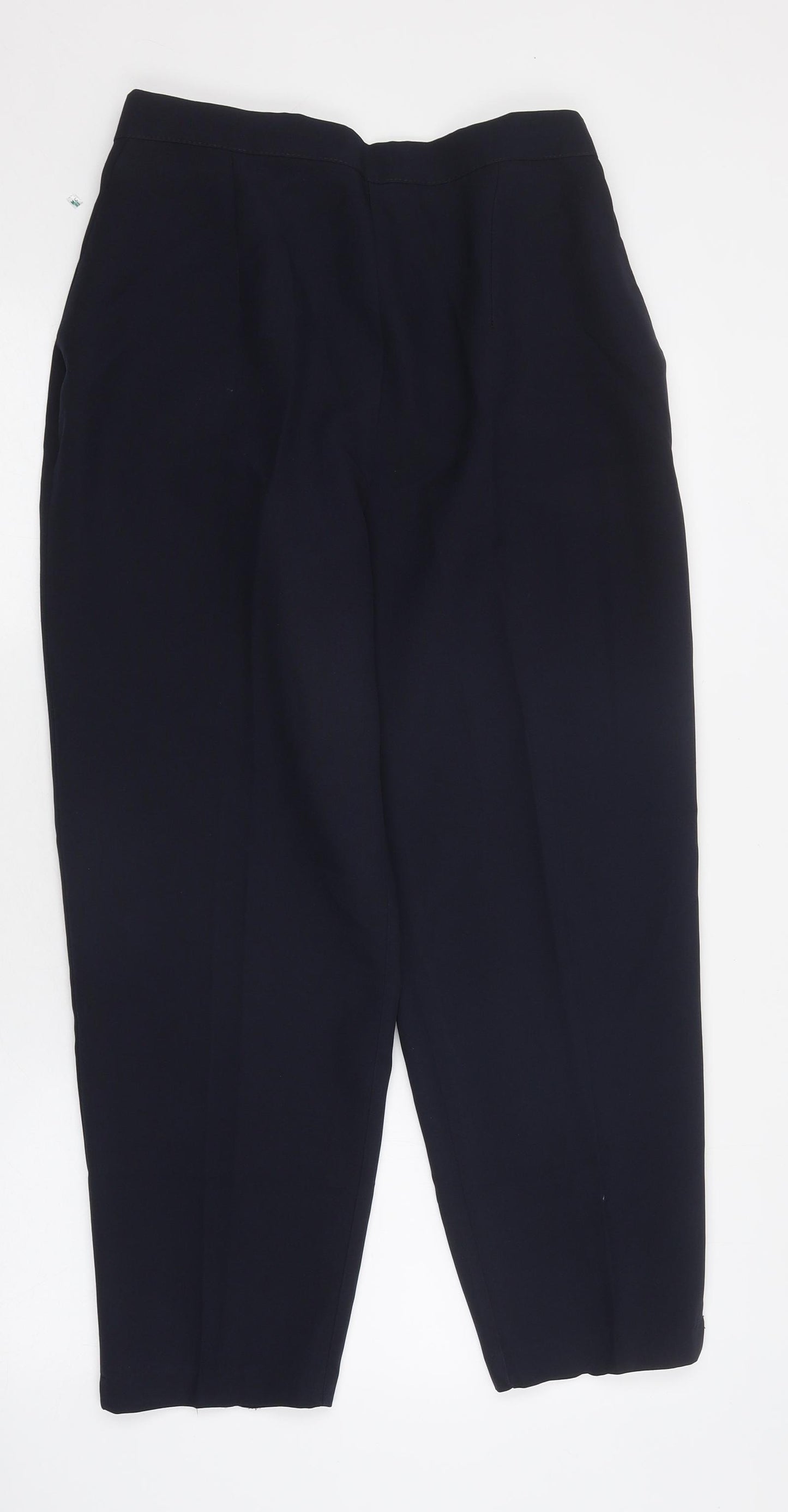 Preworn Womens Blue Polyester Capri Trousers Size 16 L28 in Regular