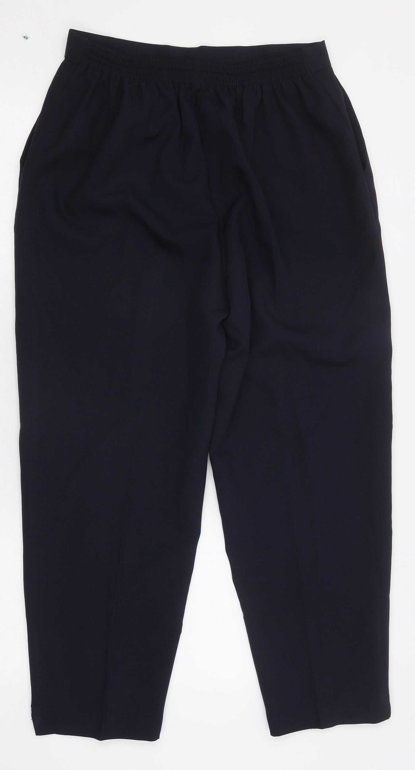 Preworn Womens Blue Polyester Capri Trousers Size 16 L28 in Regular