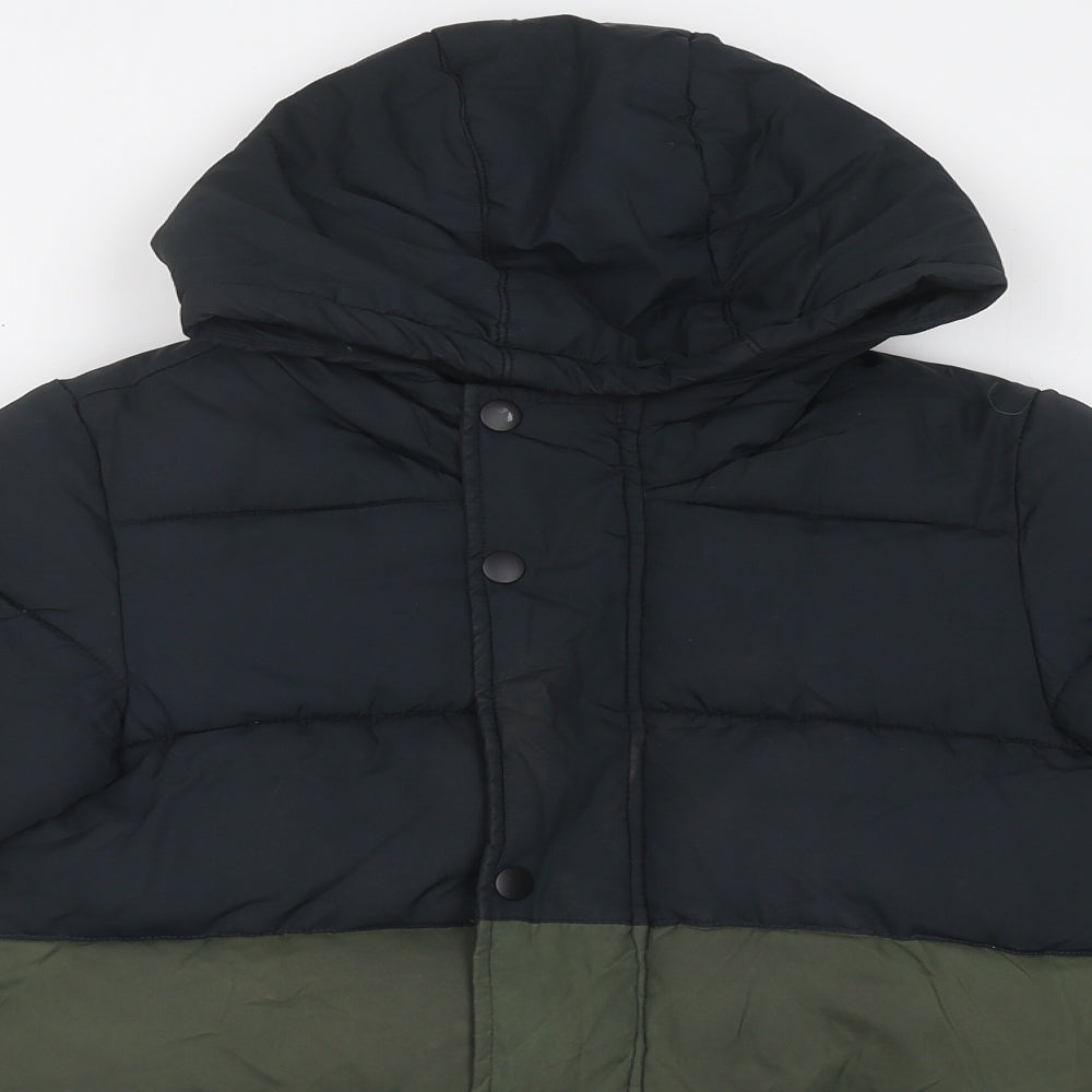 TU Boys Multicoloured Colourblock Puffer Jacket Coat Size 7-8 Years Zip