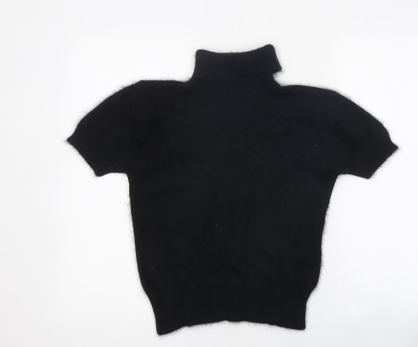 Marks and Spencer Womens Black Roll Neck Polyester Pullover Jumper