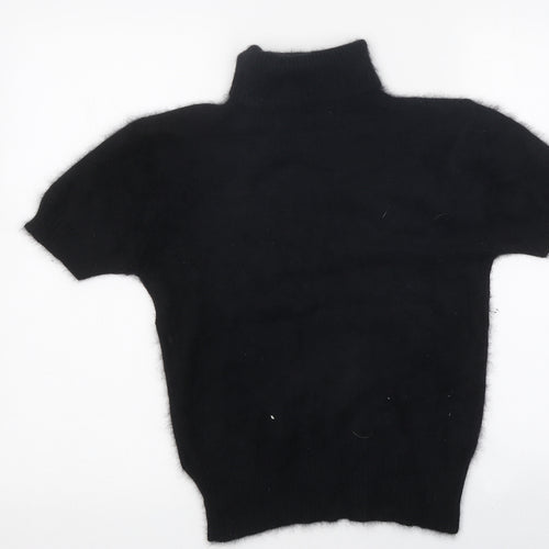 Marks and Spencer Womens Black Roll Neck Polyester Pullover Jumper