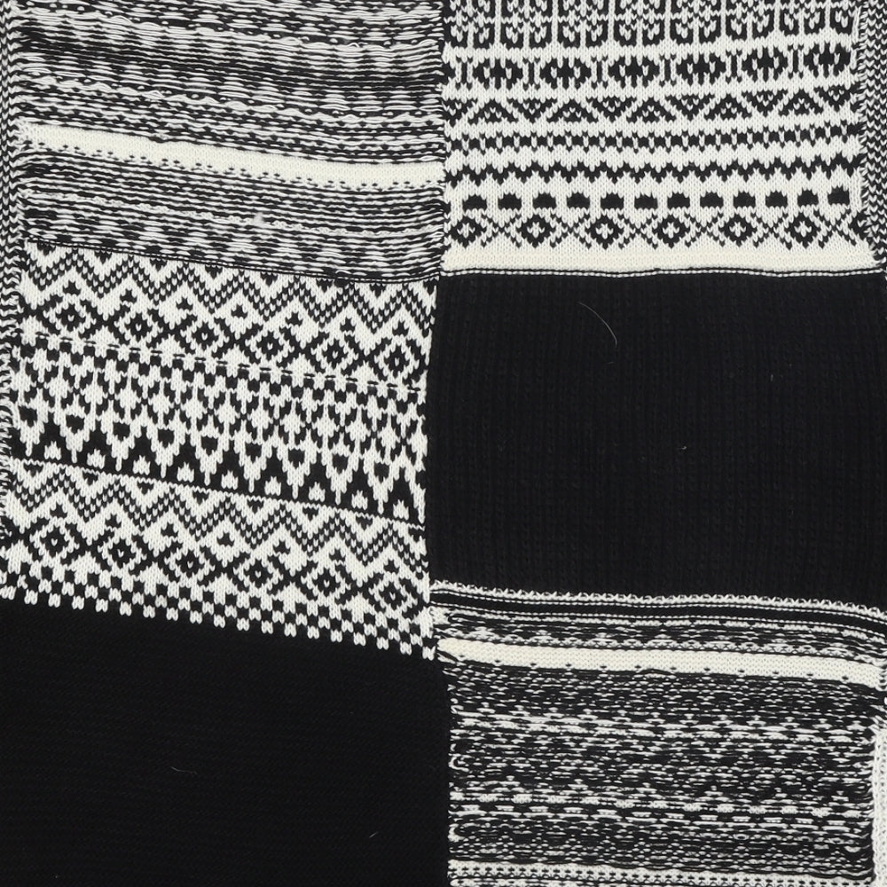 Papaya Womens Multicoloured Roll Neck Geometric Polyester Pullover Jumper Size S - Size S/M