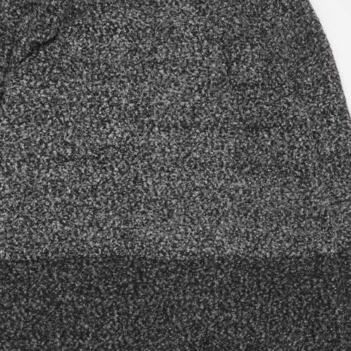 NEXT Womens Grey Round Neck Polyester Cardigan Jumper Size 16