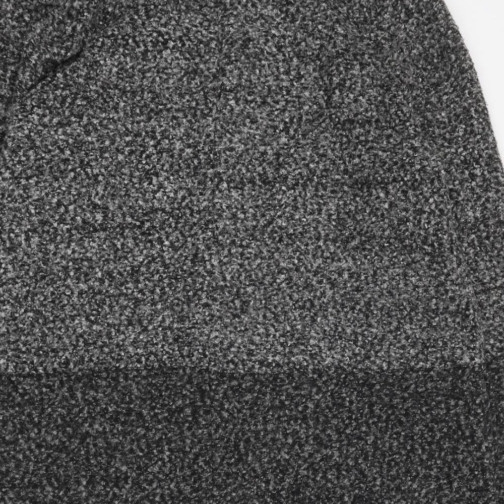 NEXT Womens Grey Round Neck Polyester Cardigan Jumper Size 16