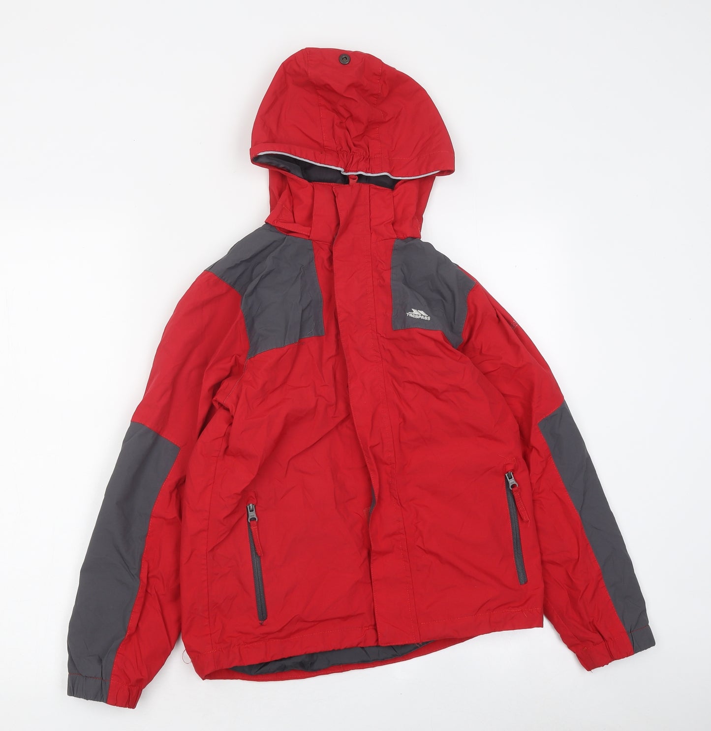 Trespass Boys Red Rain Coat Coat Size 9-10 Years Zip