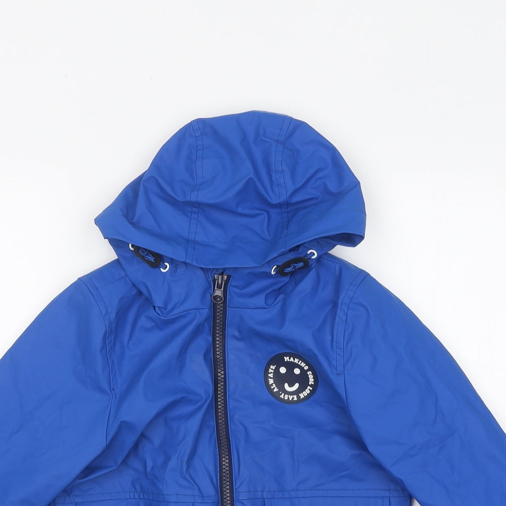 George Boys Blue Rain Coat Coat Size 12-18 Months Zip