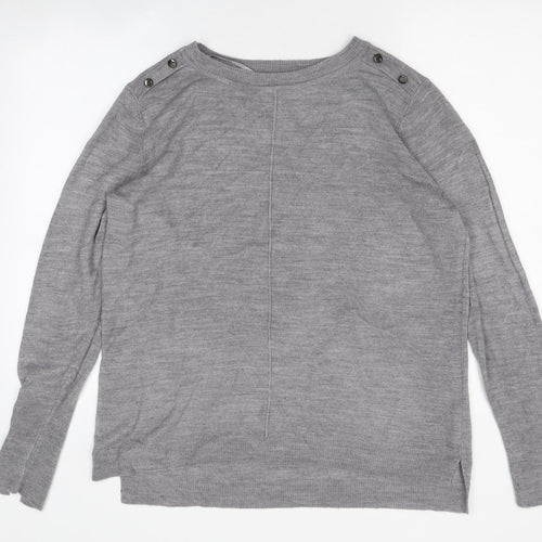 Primark Womens Grey Round Neck Polyester Pullover Jumper Size L