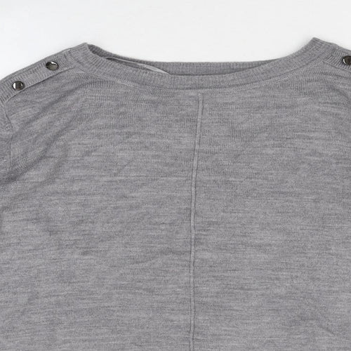 Primark Womens Grey Round Neck Polyester Pullover Jumper Size L