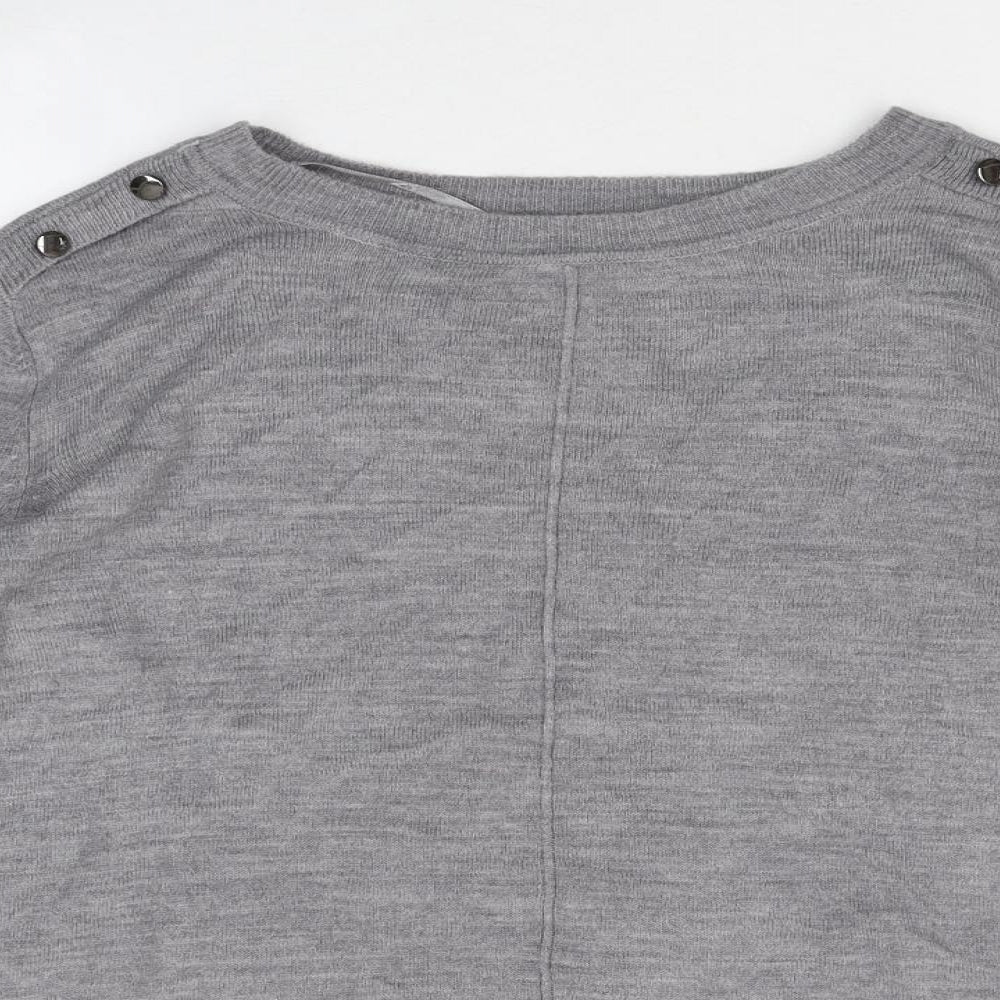 Primark Womens Grey Round Neck Polyester Pullover Jumper Size L