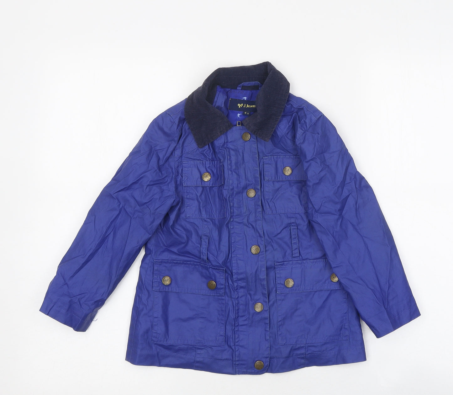 J Jeans Boys Blue Rain Coat Coat Size 4-5 Years Zip