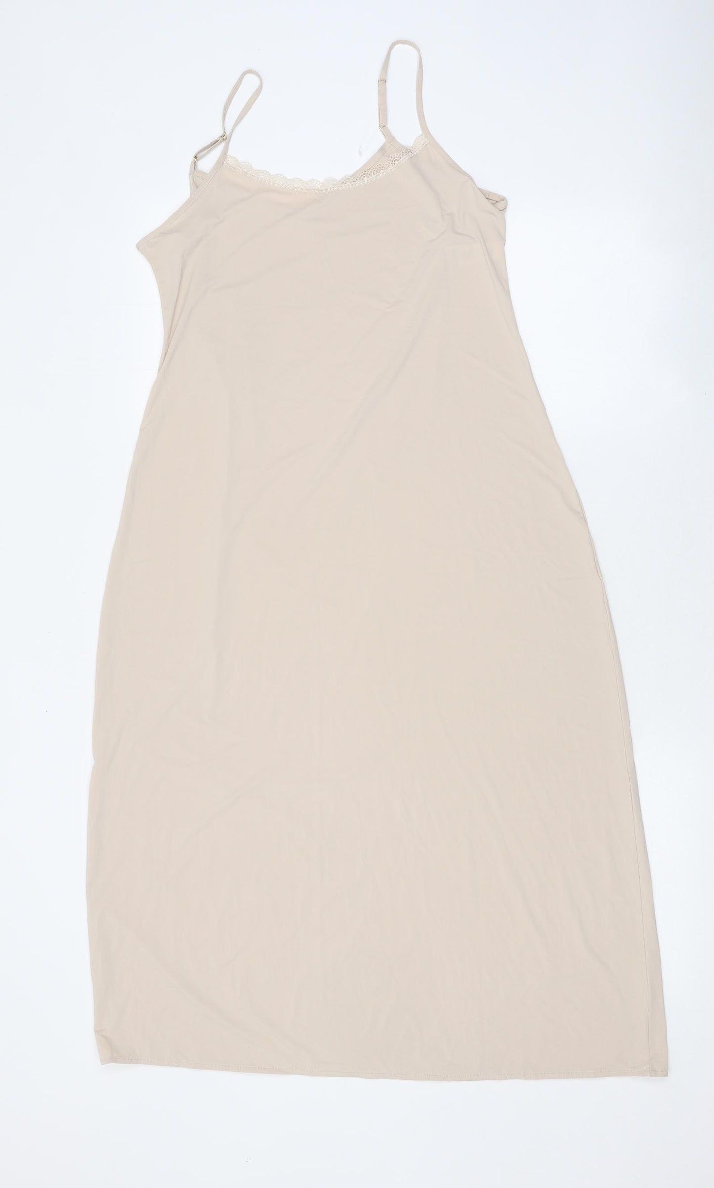 Marks and Spencer Womens Beige Polyester Top Dress Size 12 - Long