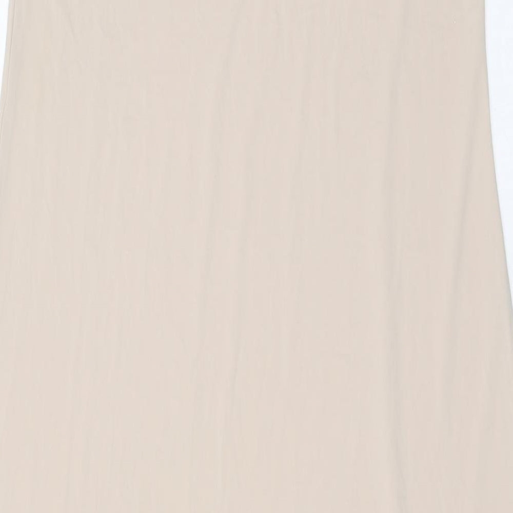 Marks and Spencer Womens Beige Polyester Top Dress Size 12 - Long