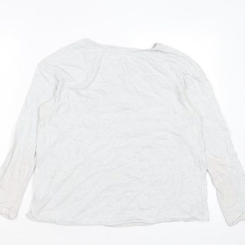 NEXT Girls Grey Cotton Basic Casual Size 12 Years Crew Neck Pullover - Unicorn