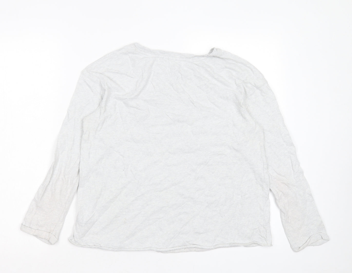NEXT Girls Grey Cotton Basic Casual Size 12 Years Crew Neck Pullover - Unicorn