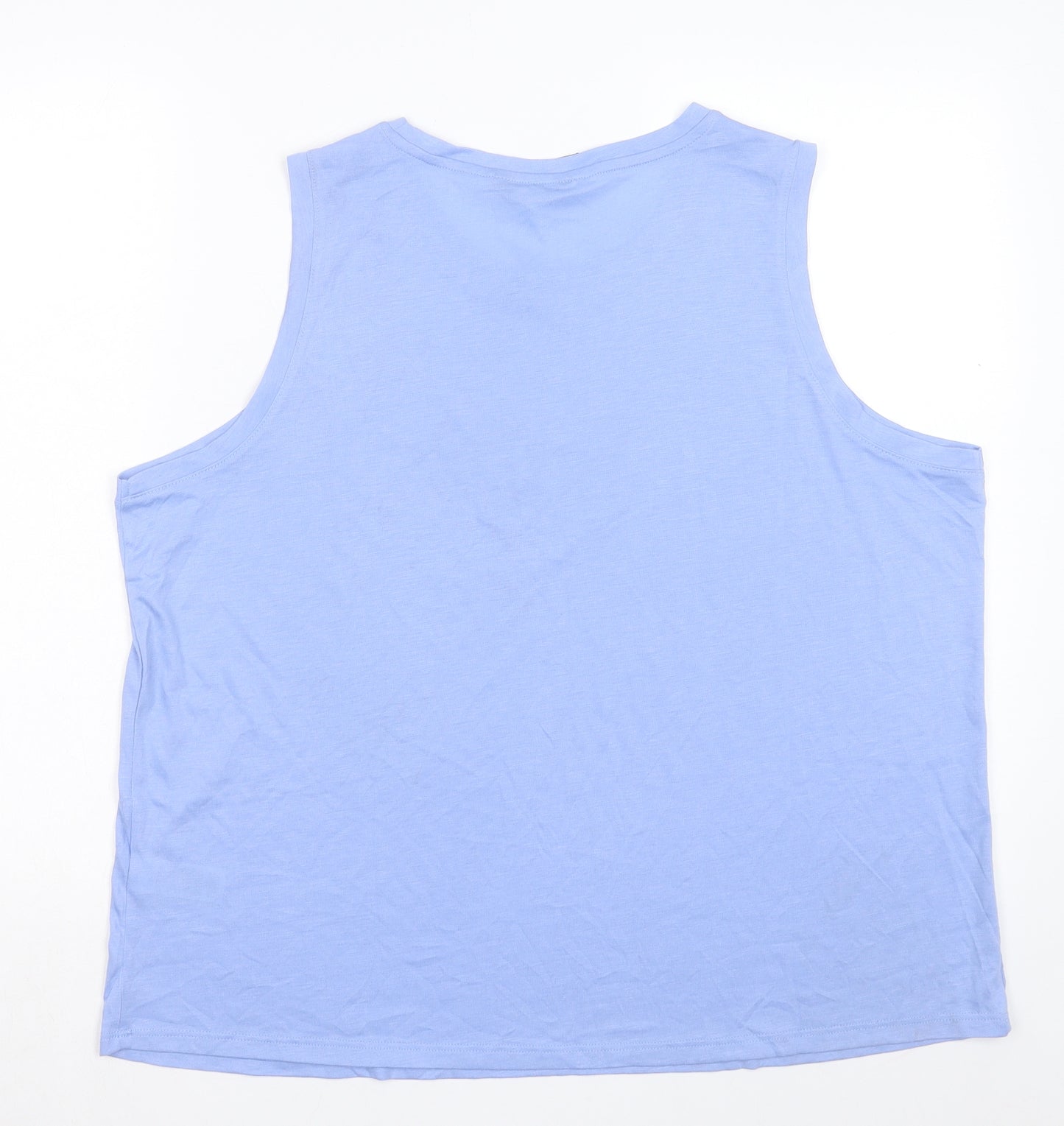 Marks and Spencer Womens Blue Polyester Basic Tank Size 18 Crew Neck - Sunshine On My Mind