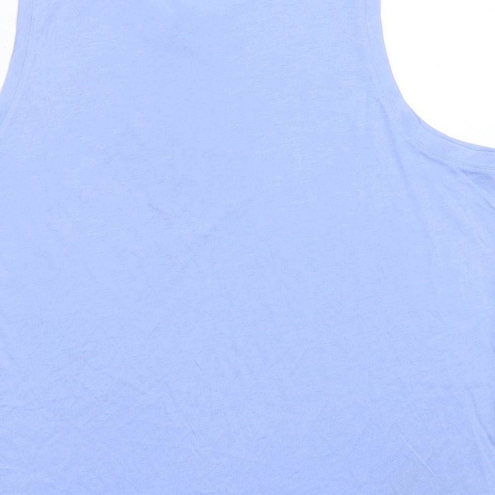 Marks and Spencer Womens Blue Polyester Basic Tank Size 18 Crew Neck - Sunshine On My Mind