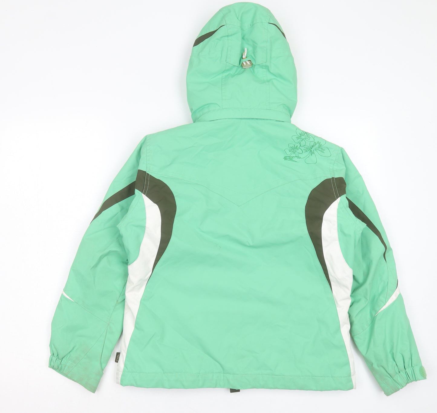ONeills Girls Green Ski Jacket Coat Size 12 Years Zip