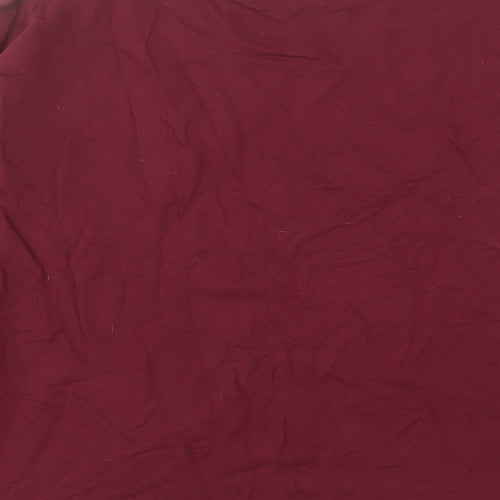 New Look Womens Red Cotton Pullover Sweatshirt Size 24 Lace Up - Hogwarts