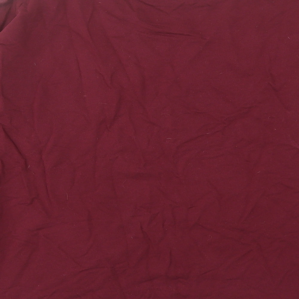 New Look Womens Red Cotton Pullover Sweatshirt Size 24 Lace Up - Hogwarts