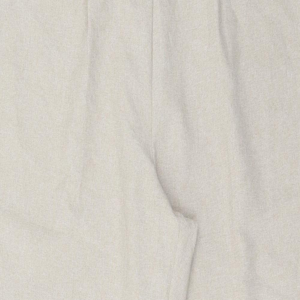 Bonmarché Womens Beige Polyester Trousers Size 18 L28 in Regular