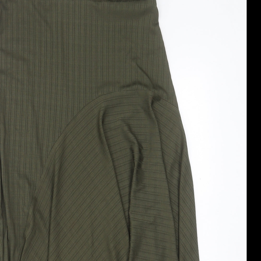 George Womens Green Polyester A-Line Skirt Size 10 Regular Pull On