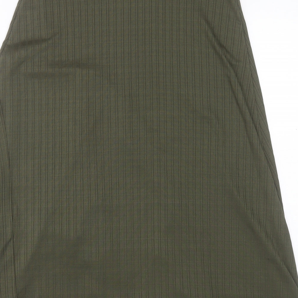 George Womens Green Polyester A-Line Skirt Size 10 Regular Pull On
