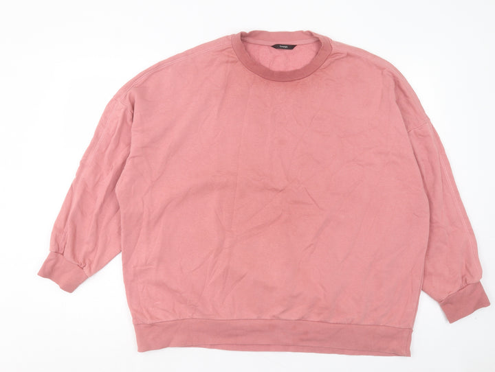 George Womens Pink Cotton Pullover Sweatshirt Size M Pullover
