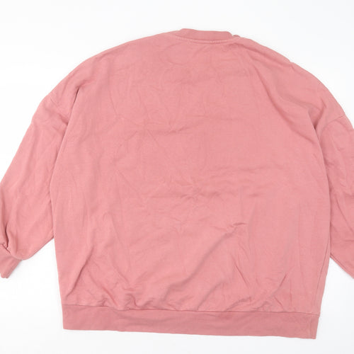 George Womens Pink Cotton Pullover Sweatshirt Size M Pullover