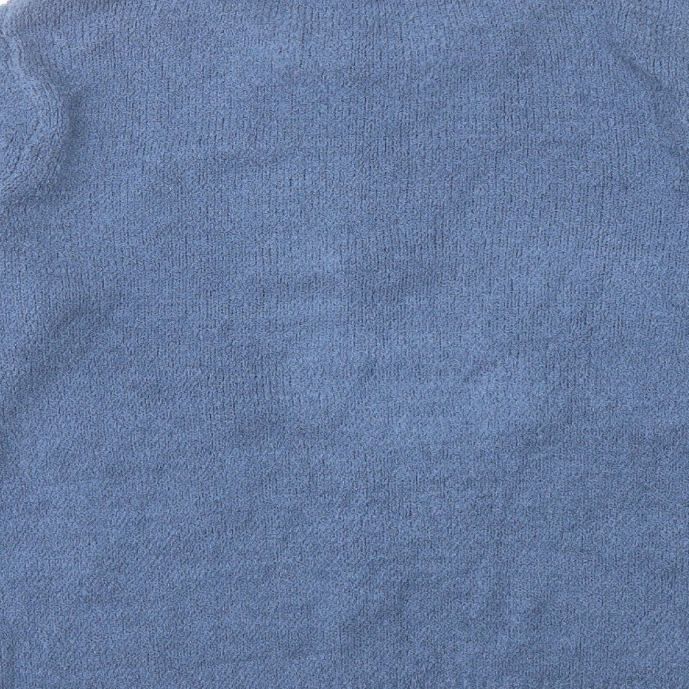 TU Womens Blue Crew Neck Acrylic Pullover Jumper Size 14