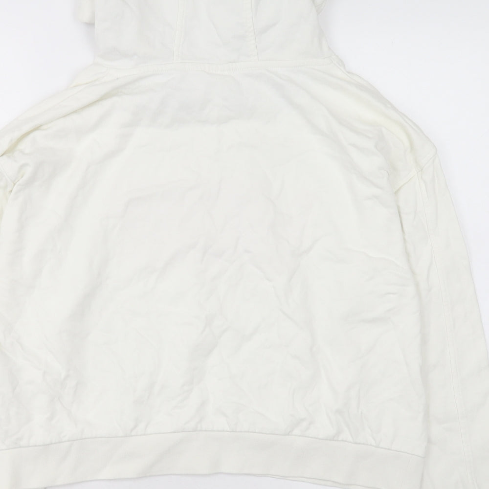 VANS Womens White Cotton Pullover Hoodie Size L Pullover