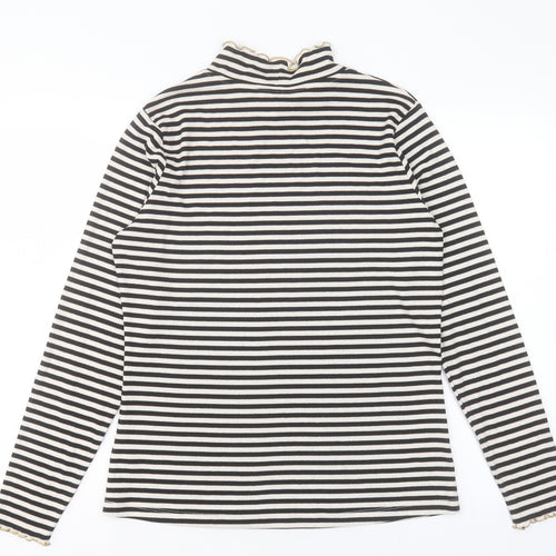 F&F Womens Beige Mock Neck Striped Polyester Pullover Jumper Size 18 - Lettuce Edging