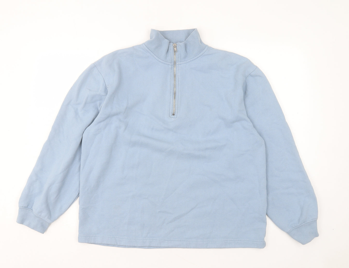 Topman Mens Blue Cotton Pullover Sweatshirt Size M