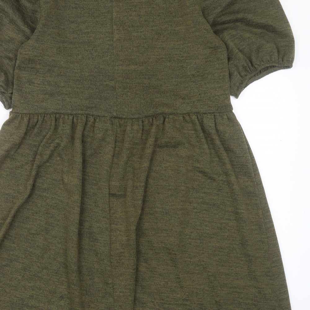 George Womens Green Polyester A-Line Size 10 High Neck Pullover