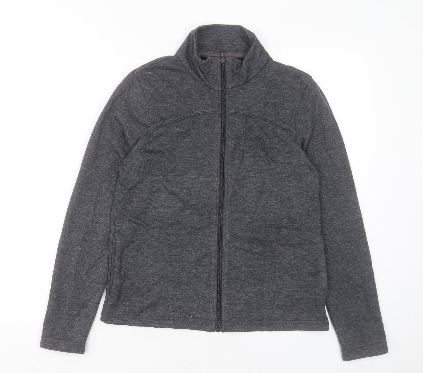 Marks and Spencer Womens Grey Cotton Full Zip Sweatshirt Size 12 Zip