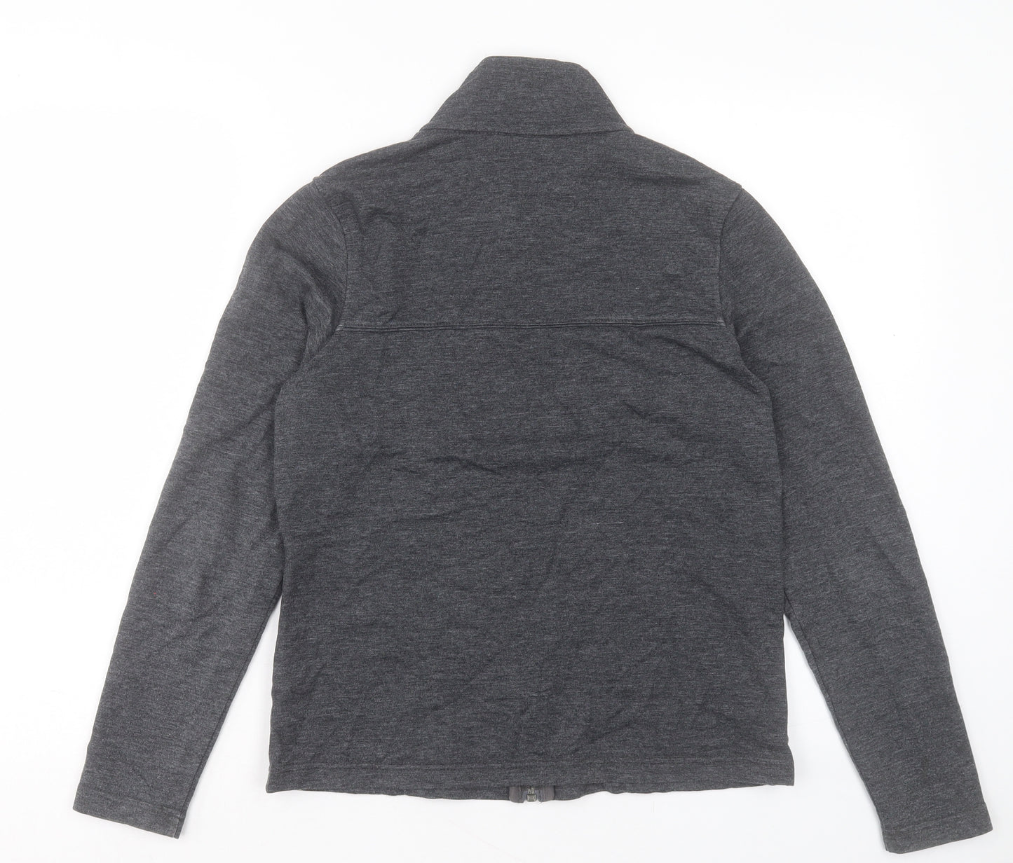Marks and Spencer Womens Grey Cotton Full Zip Sweatshirt Size 12 Zip
