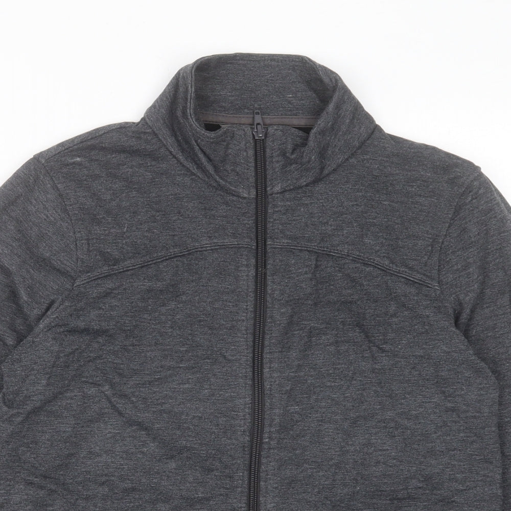 Marks and Spencer Womens Grey Cotton Full Zip Sweatshirt Size 12 Zip