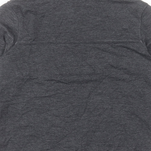 Marks and Spencer Womens Grey Cotton Full Zip Sweatshirt Size 12 Zip