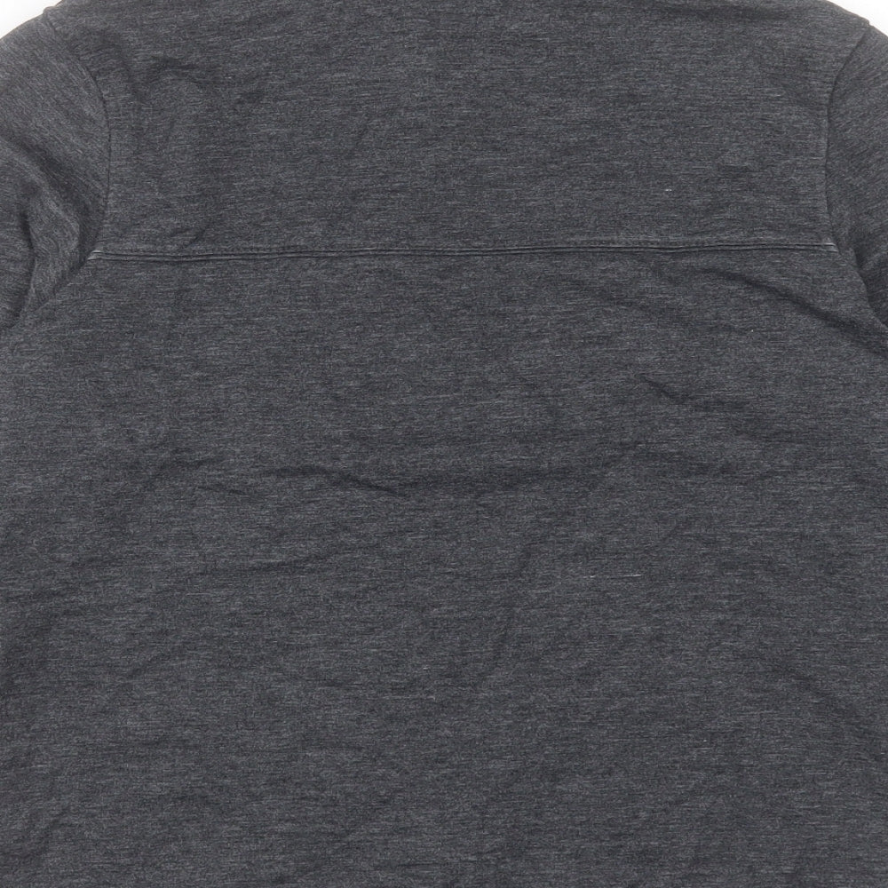 Marks and Spencer Womens Grey Cotton Full Zip Sweatshirt Size 12 Zip