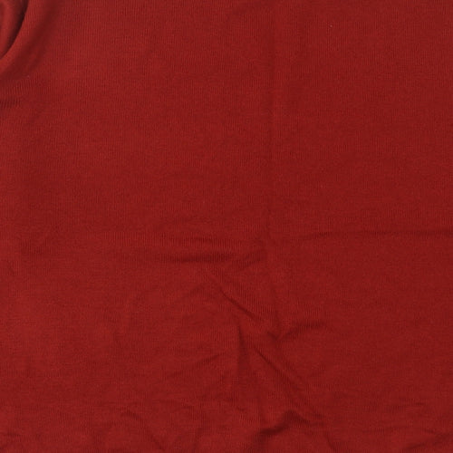 Pierre Cardin Mens Red Crew Neck Acrylic Pullover Jumper Size 2XL
