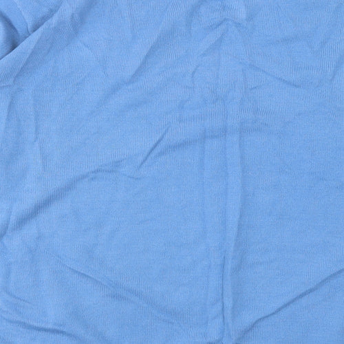 Piere Cardin Mens Blue V-Neck Acrylic Pullover Jumper Size 2XL