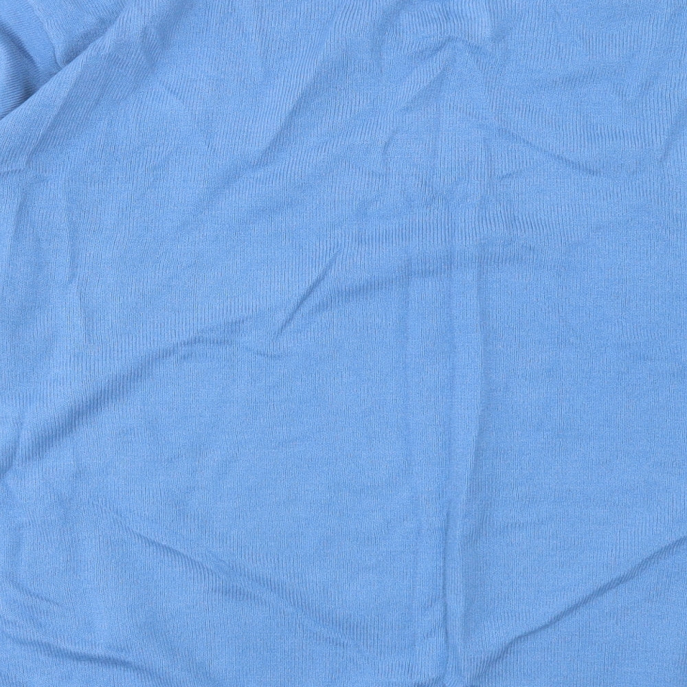 Piere Cardin Mens Blue V-Neck Acrylic Pullover Jumper Size 2XL