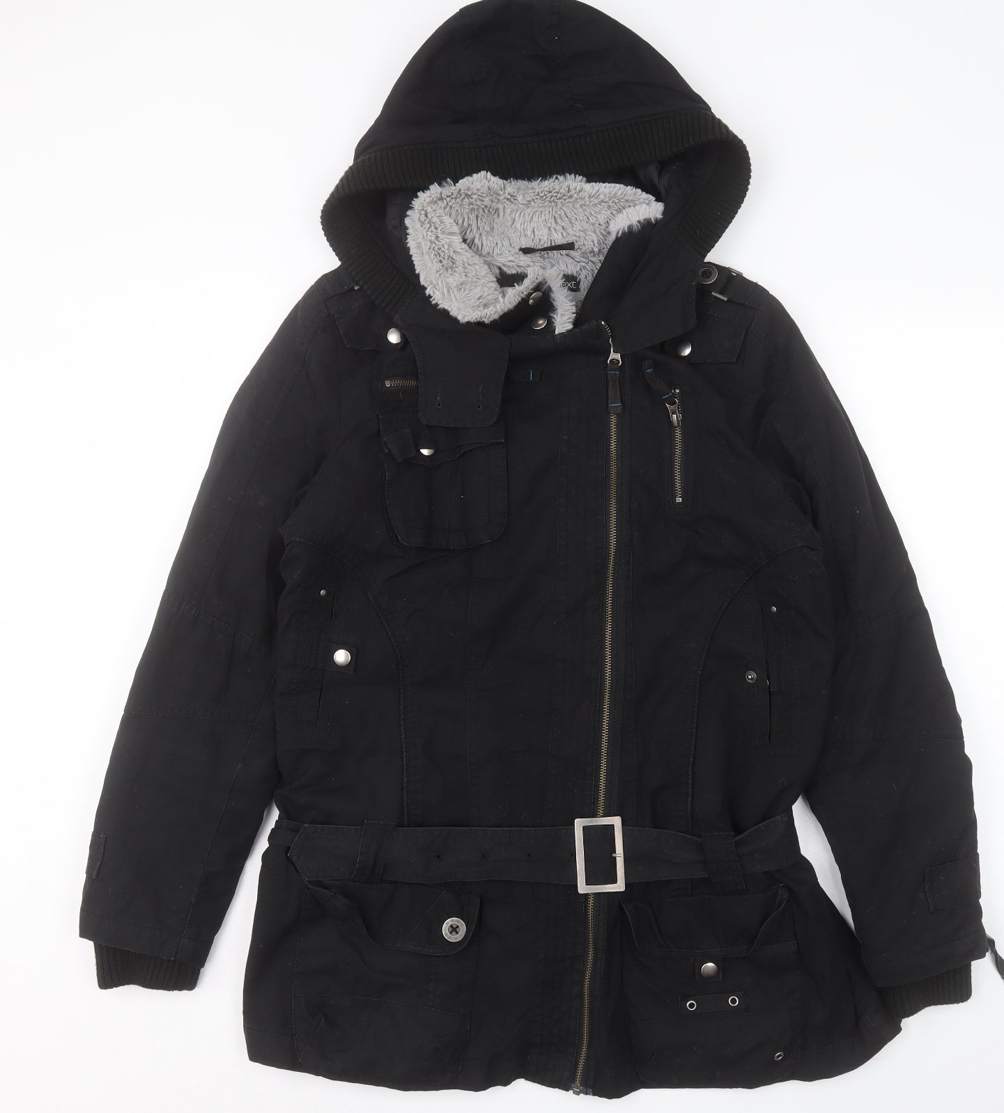 NEXT Womens Black Jacket Coat Size 16 Zip