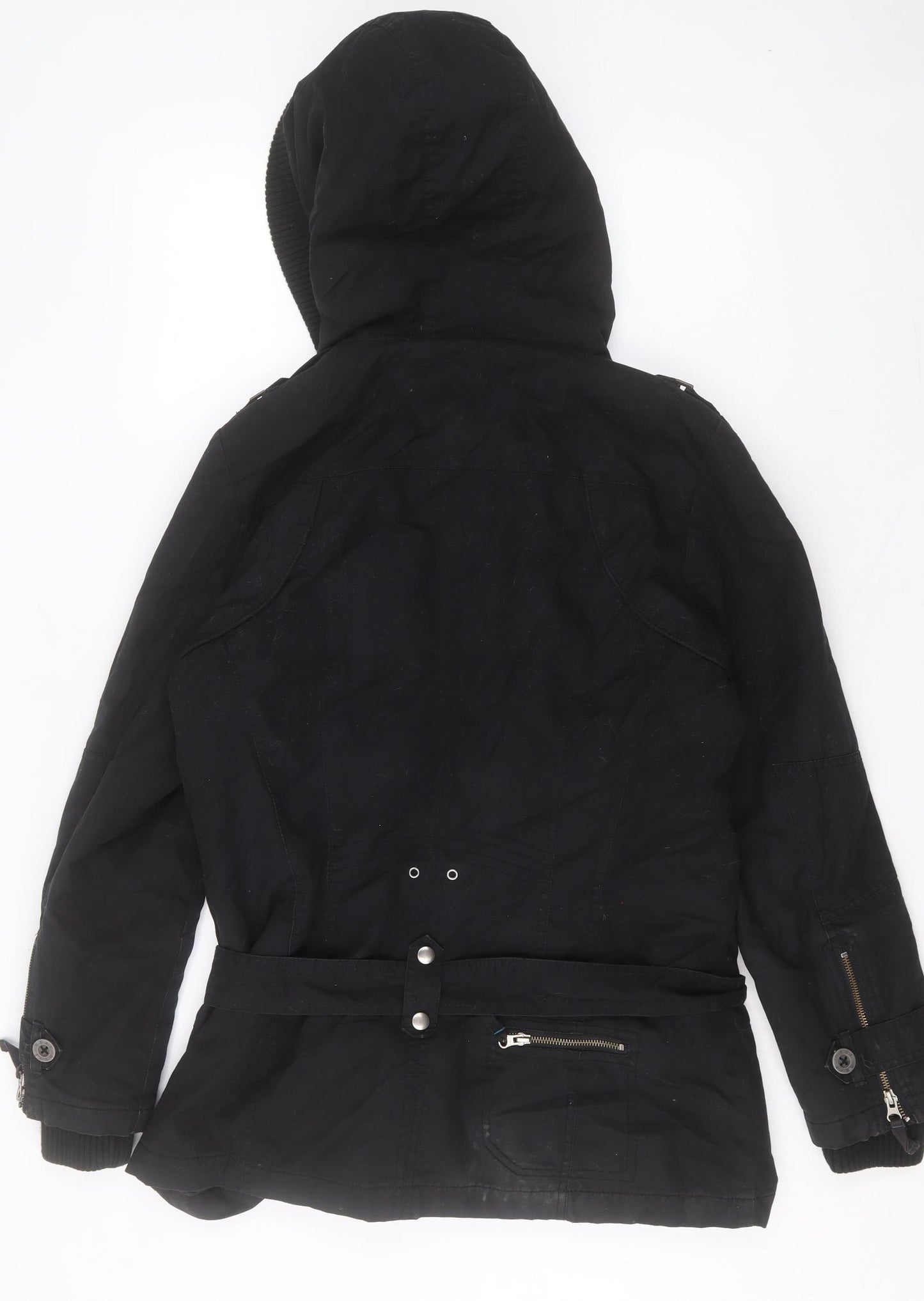 NEXT Womens Black Jacket Coat Size 16 Zip