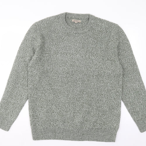 NEXT Mens Green Crew Neck Acrylic Pullover Jumper Size XL